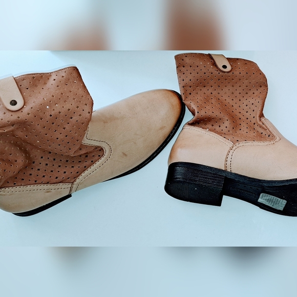 Sz 9.5 Sonoma Brown/Tan Mid-Calf Western Boots - Picture 3 of 9